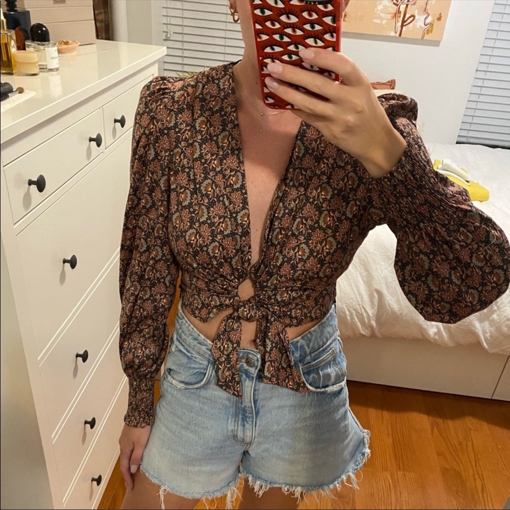 Zara Cropped Blouse